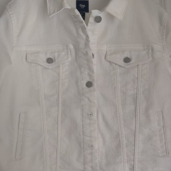 Authentic Gap White Denim Jacket - Picture 1 of 9
